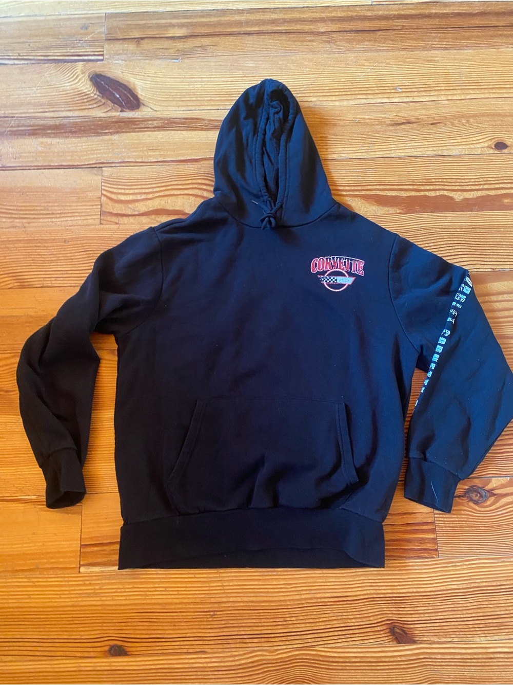 Vintage Style 1990 Chevrolet Corvette ZR-1 Graphic Hoodie Black
